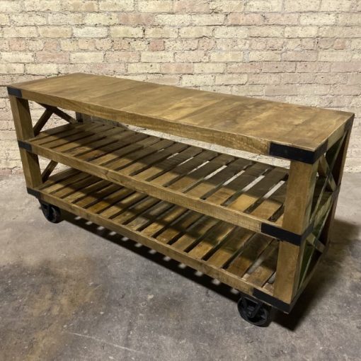 Three Shelf Table with Wheels Nadeau Chicago