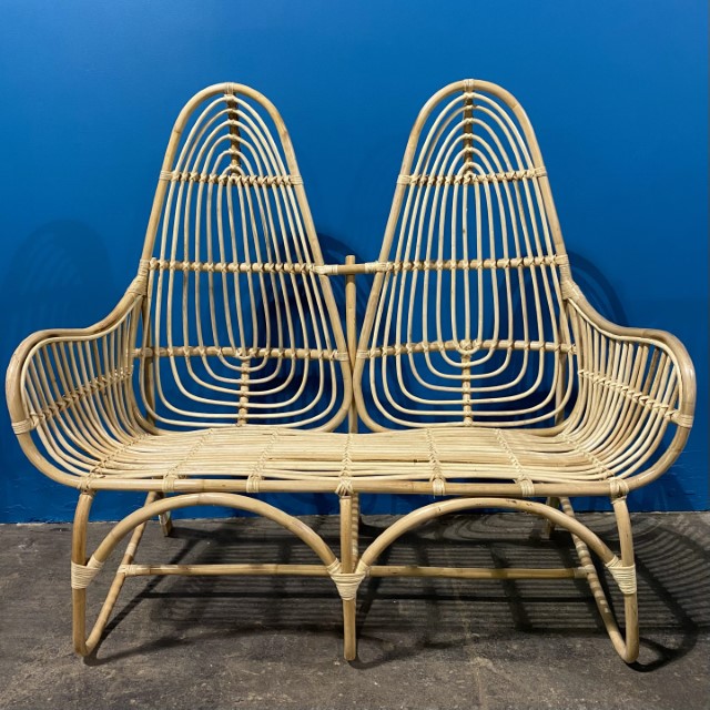 Lampang Rattan Double Chair - Nadeau Chicago