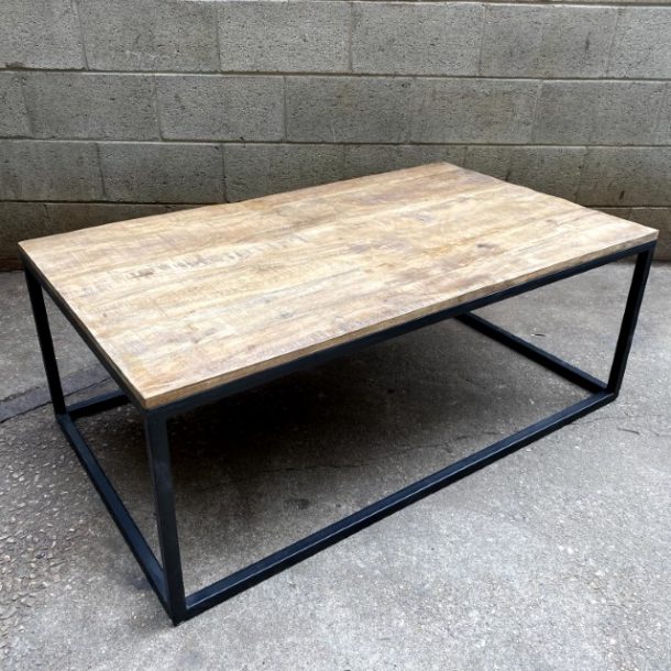 Iron and Wood Coffee Table Nadeau Chicago