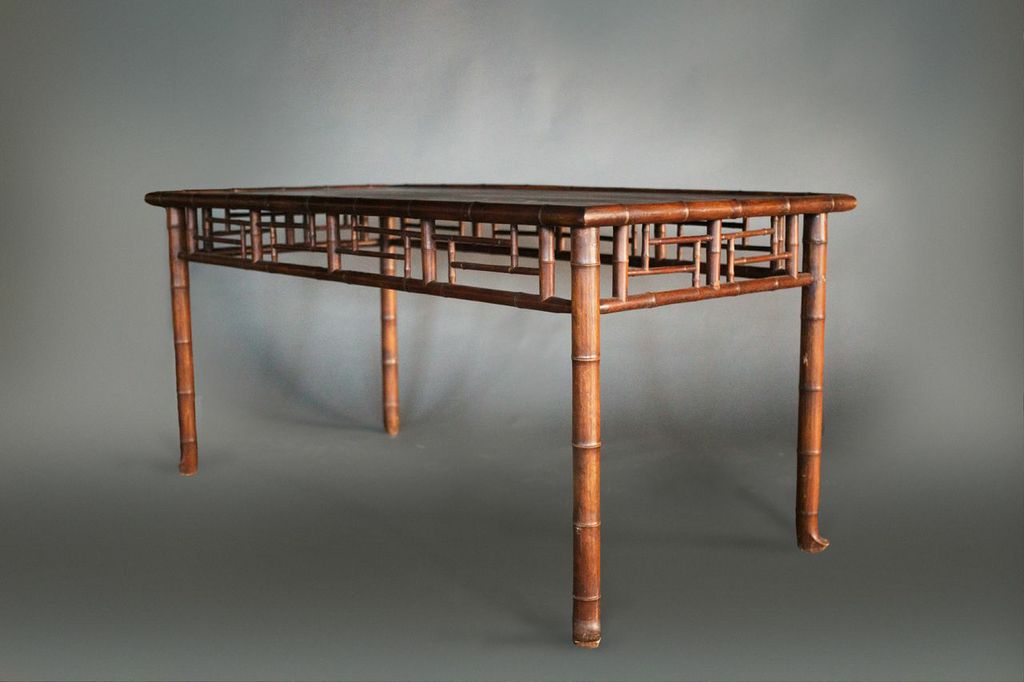 French Faux Bamboo Dining Table Naga Antiques
