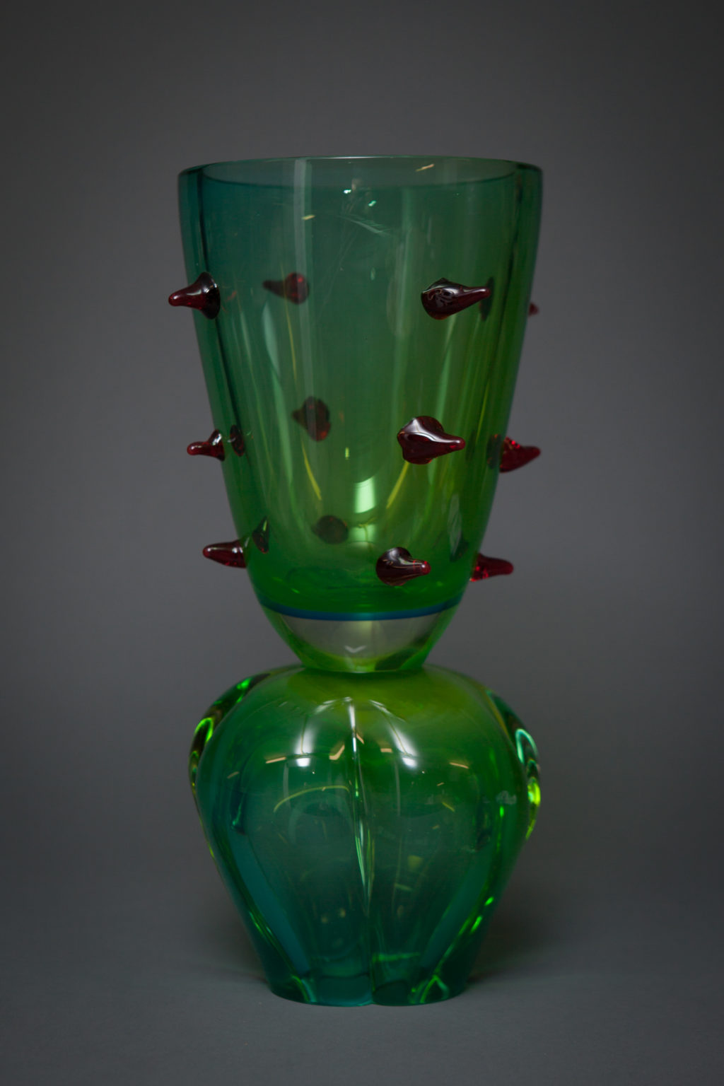 Italian Green Glass Vase Naga Antiques