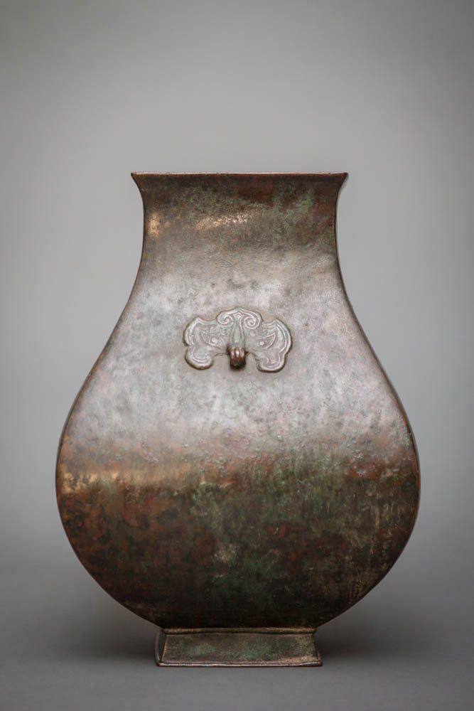 Chinese Ming Bronze Flower Vase Naga Antiques