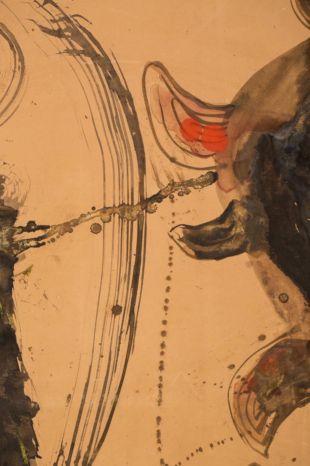 Japanese Modern Abstract Ink Painting Naga Antiques