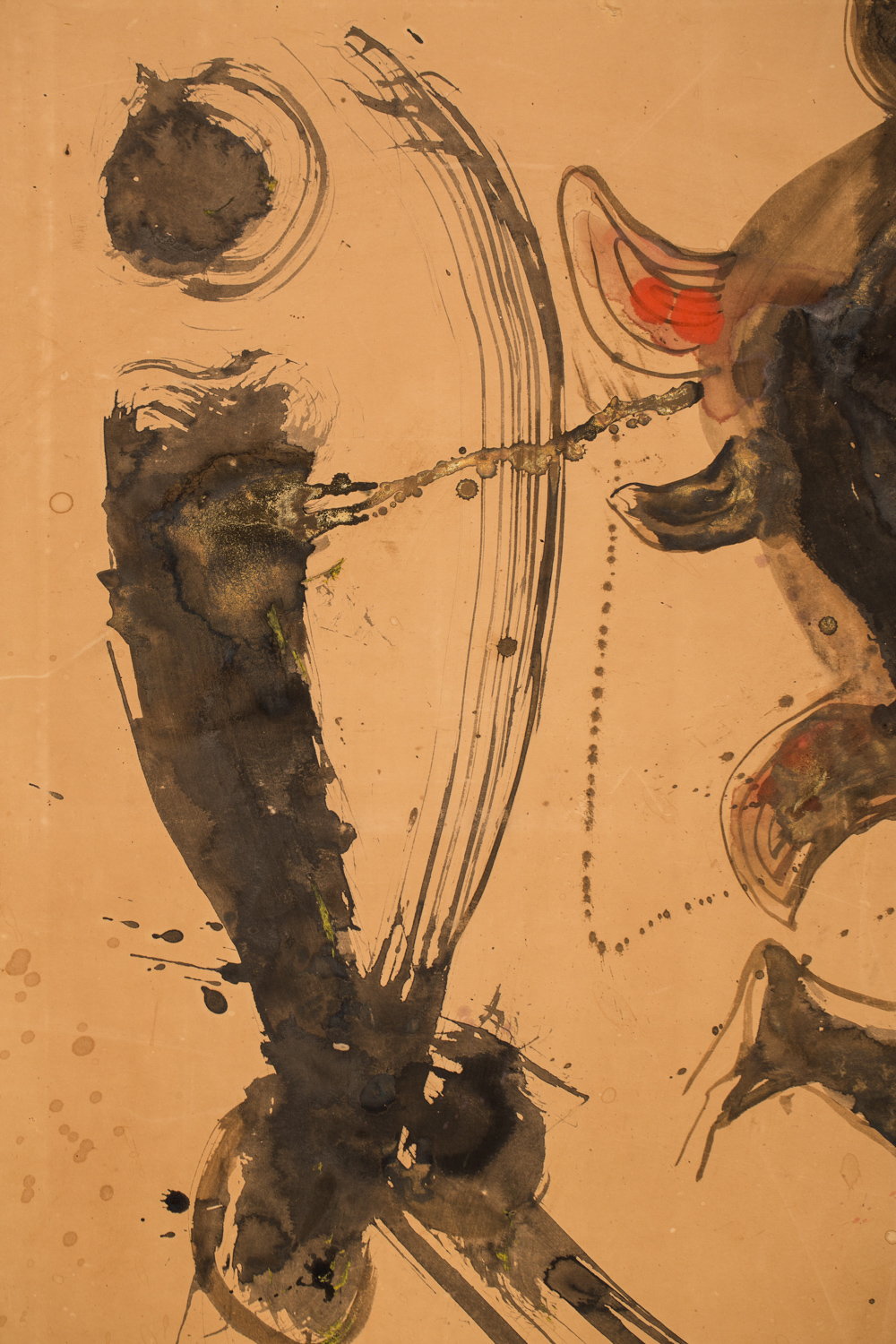 Japanese Modern Abstract Ink Painting Naga Antiques