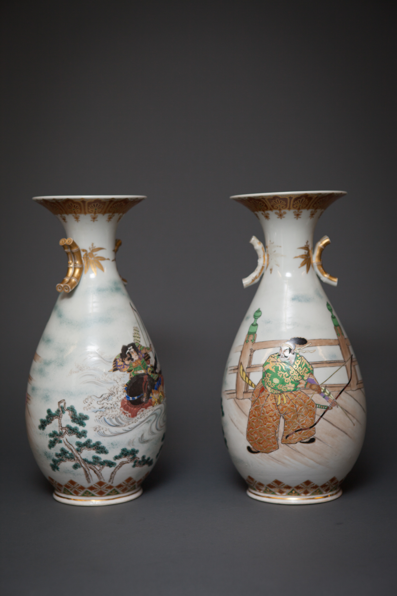 Pair of Kutani Vases Naga Antiques