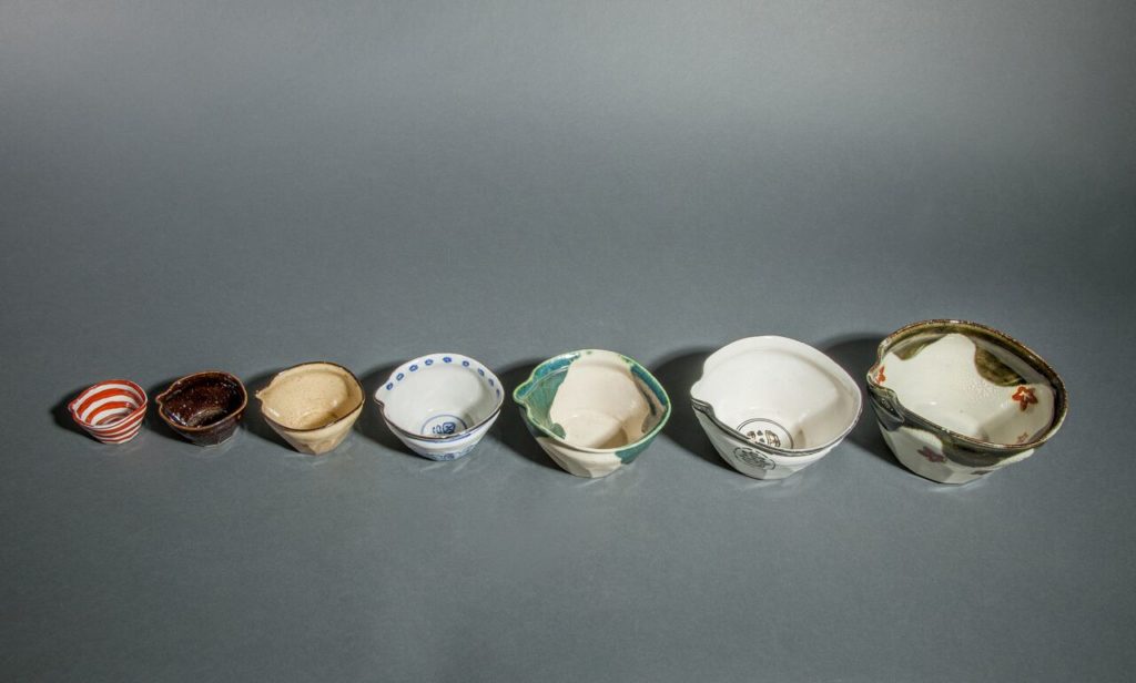 Seven Japanese Ceramic Stacking Food Bowls Naga Antiques
