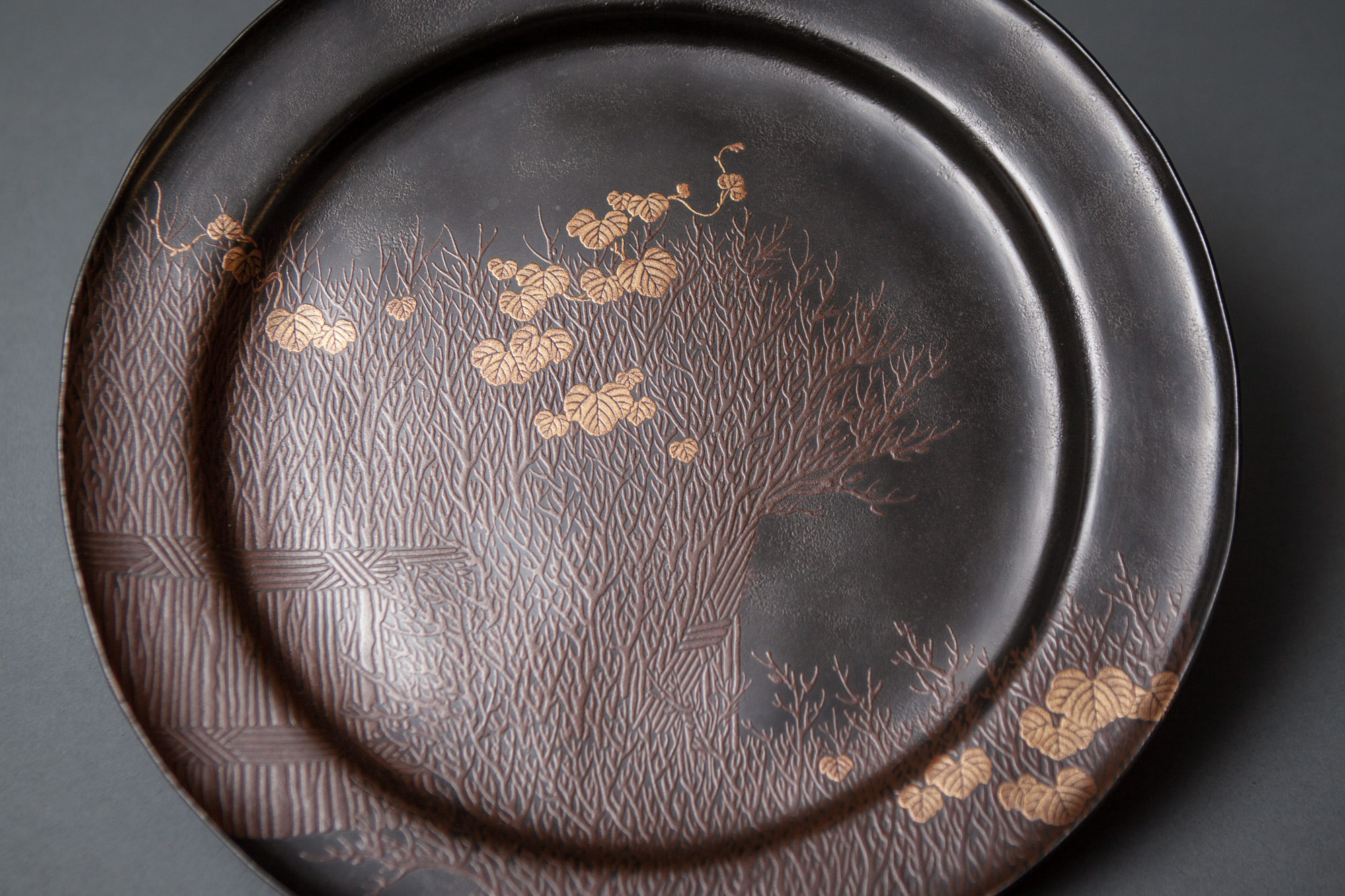 Zeshin Style Lacquer Plate Naga Antiques