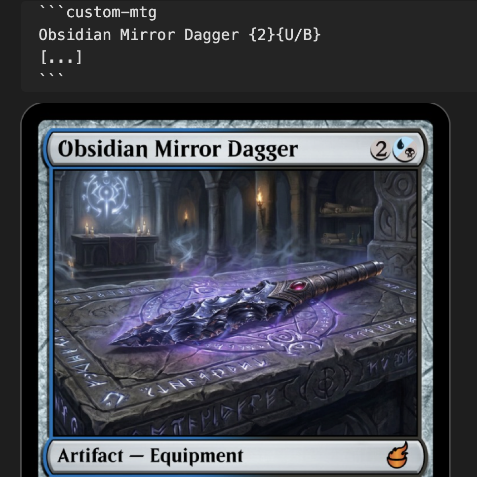 Obsidian Custom MTG