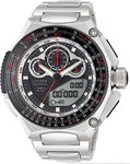 Citizen JW0010-52E Eco Drive Stainless Steel Promaster SST Analog Digital Alarm Chronograph