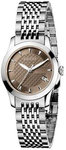 Gucci YA126503 Stainless Steel Timeless Patterned Brown Dial