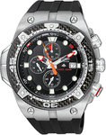 Citizen BJ2145-06E Promaster Dive Carbon Fiber Bezel Eco-Drive Chronograph Black Rubber Strap 