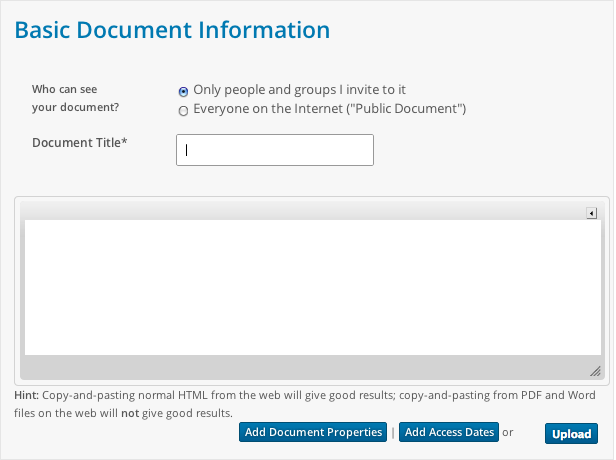 copy-and-paste options