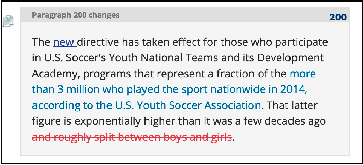 Paragraph Revision accepted Track Changes with header