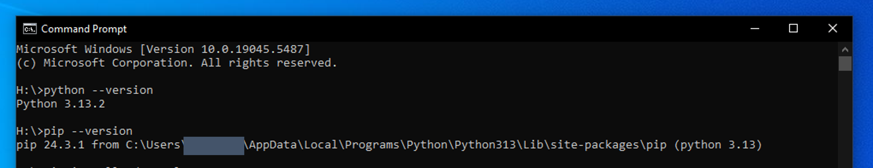 Python and Pip Installed