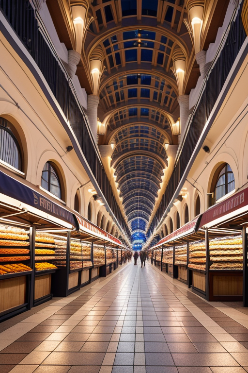 Street market designed by Rem Koolhas, Neofuturist Architecture