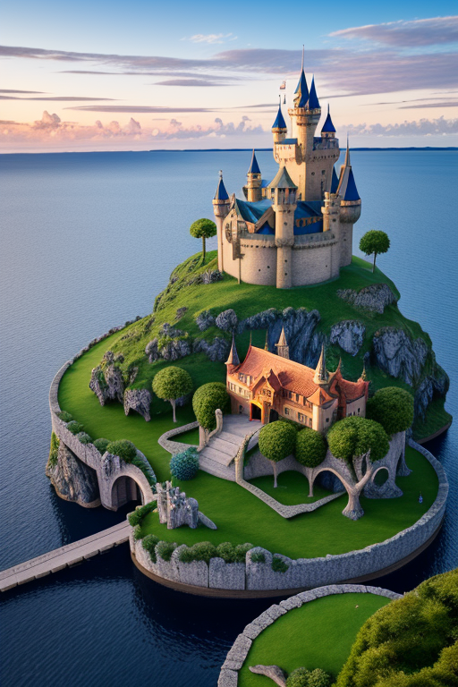 una isla con un dragon durmiendo