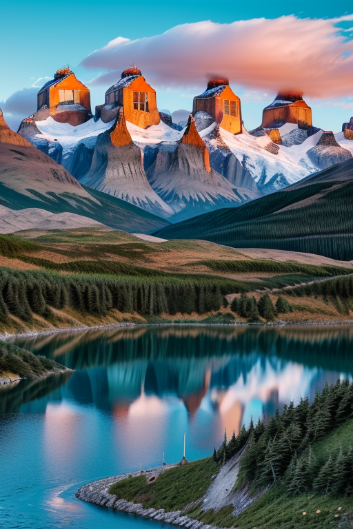 Crea una media agua en la patagonia