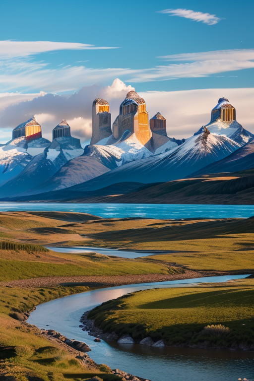 Crea una media agua en la patagonia