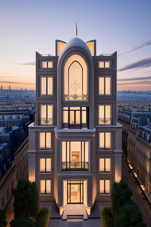 , Villa, in Paris, night time, Constructivism Architecture, designed by Renzo Piano,, designed by Zaha Hadid, Islamic architecture, Constructivism Architecture, sunset, in Paris, designed by Rem Koolhas, Museum, Brownstone