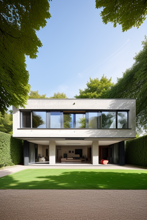 , Villa, designed by Le Corbusier, in London, in Paris, Post-Modern Architecture