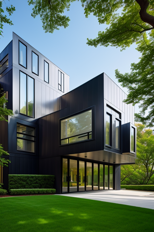, Mansion, designed by Frank Gehry, Modern Architecture, afternoon, in New York