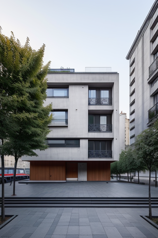 por el dia escribo,
por las noches respiro,
en las cartucheras vivo,
y si tuu mano no vivo, designed by Le Corbusier, morning, Modern Architecture, in Paris