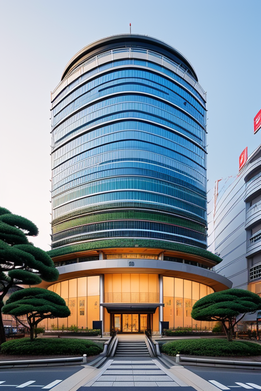 one piece, , morning, in Tokyo, Japanese architecture, designed by Renzo Piano