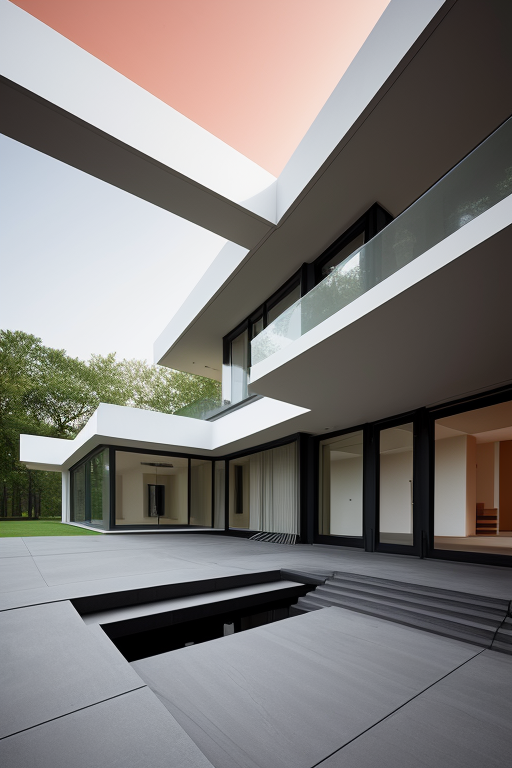 , Mansion, designed by Eero Saarinen, Constructivism Architecture, on Mars