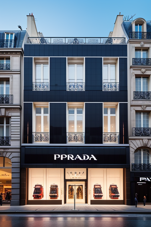 Prada Store made from pumped up plastic, in Paris, Modern Architecture