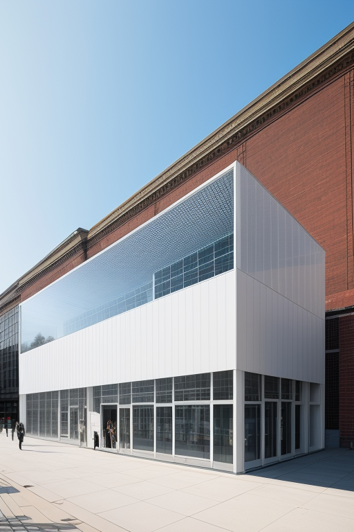 Train station, white cube, translucent, giant, , designed by Mies Van der Rohe
, designed by Norman Foster, bow, in New York