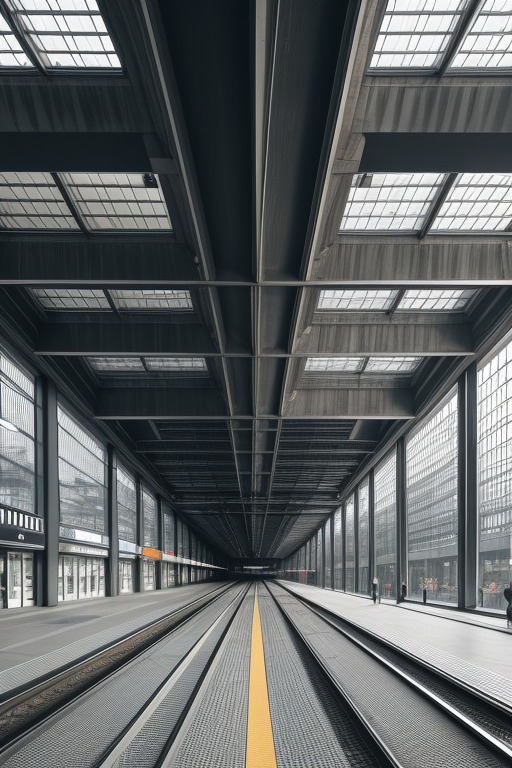 Train station , Brutalist Architecture, , designed by Mies Van der Rohe