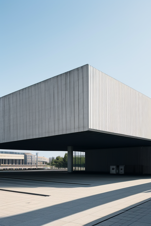 Train station , Brutalist Architecture, , designed by Mies Van der Rohe, Madrid, white, steel , designed by Philip Johnson, white cube