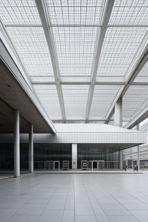 Train station , Brutalist Architecture, , designed by Mies Van der Rohe, Madrid, white, steel , designed by Philip Johnson, white cube, hechos & de meuron 