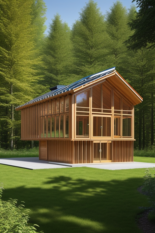 organic greenhouse skin, with a parametric structure of steel and wood, taking advantage of the path of the sun, within this skin but separated, a sustainable CLT wood house with spaces between the house and the organic skin of the organic garden, designed by Rem Koolhas, Parametric Architecture, morning, in the forest