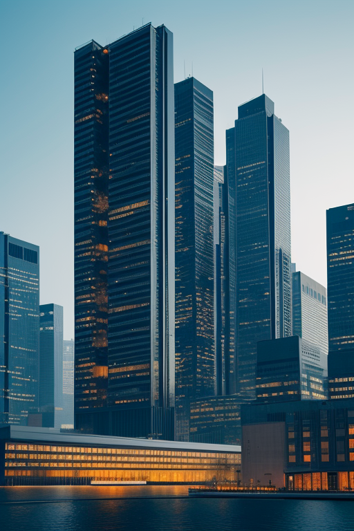 Futuristic city, , designed by Mies Van der Rohe, Brutalist Architecture