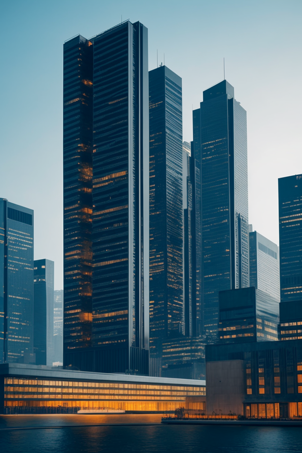 Futuristic city, , designed by Mies Van der Rohe, Brutalist Architecture