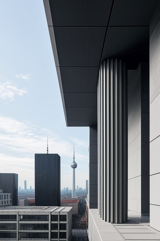 Futuristic city, , designed by Mies Van der Rohe, Brutalist Architecture, Post-Modern Architecture, Neofuturist Architecture, Modern Architecture, in Berlin, in Rome