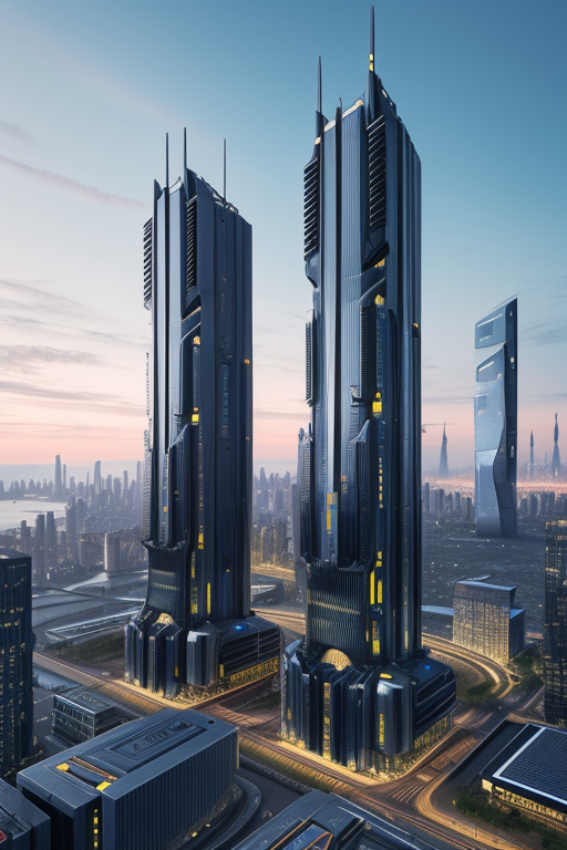 Futuristic city, , designed by Richard Rogers
, Brutalist Architecture