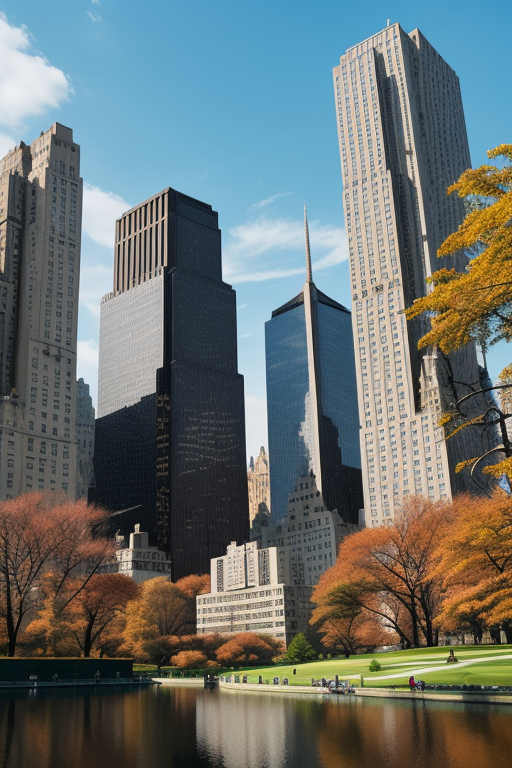 Futuristic city, Brutalist Architecture, Central Park , designed by Mies Van der Rohe