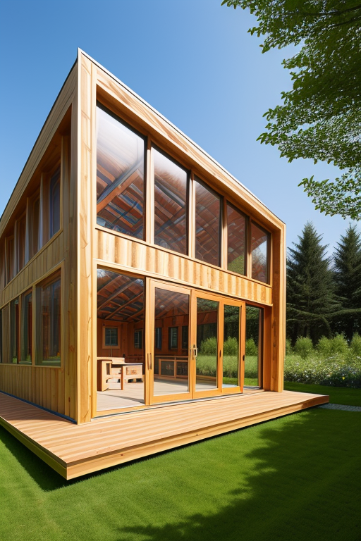 Greenhouse skin of organic design, with a parametric structure of steel and wood, taking advantage of the path of the sun, within this skin but separated, a sustainable house made of CLT wood with spaces between the house and the organic skin of the organic garden.