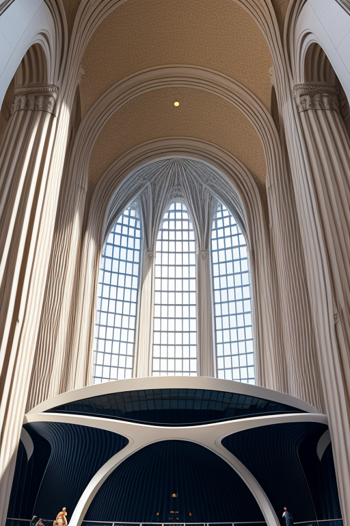 Vida alienígena , designed by Eero Saarinen, Neofuturist Architecture, afternoon, in New York