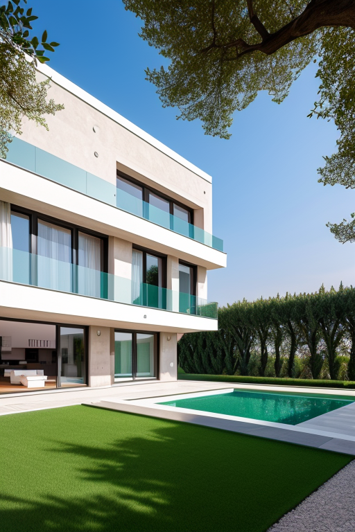 , Villa, Modern Architecture, afternoon, in Rome, in Berlin