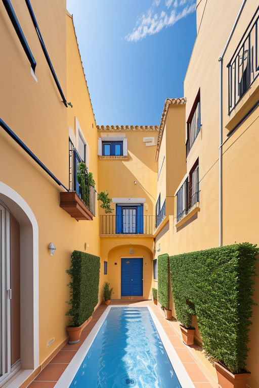 , designed by Rem Koolhas, Modern terraced house no pool seen from the street in Terrasa ,spain 3 floors in a street, low budget , Townhouse