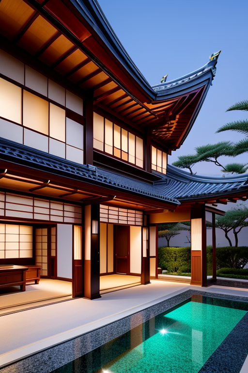 dubai villa, Japanese architecture