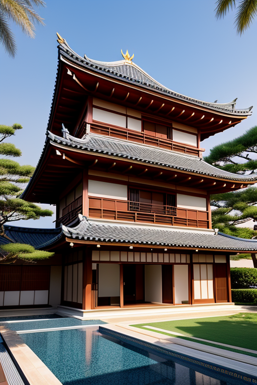 dubai villa, Japanese architecture
