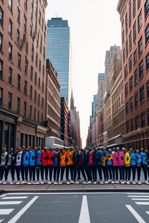 a street in new york with graffitis and hip hop dancers
