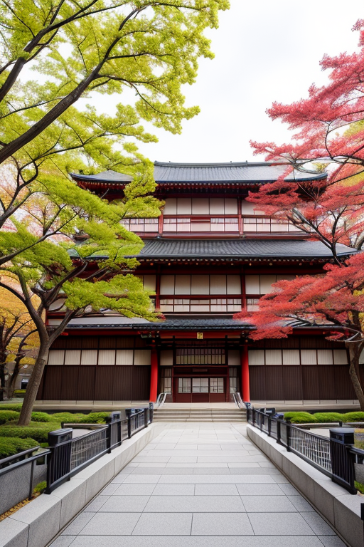 , University, Japanese architecture, in New York, morning