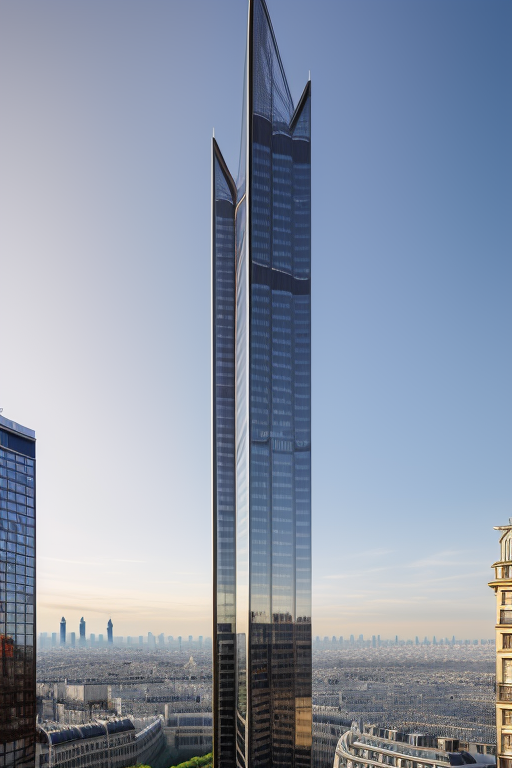 , Skyscraper, Modern Architecture, morning, in Paris