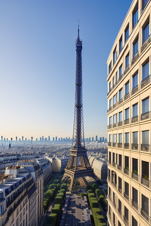 , Skyscraper, Modern Architecture, morning, in Paris