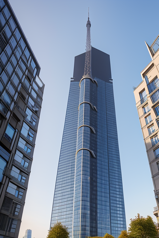 , Skyscraper, Modern Architecture, morning, in Paris